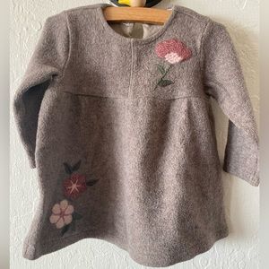 Zara babygirl embroidered dress 12/18